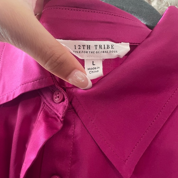 Hot Pink 12 tribe blouse set - Picture 2 of 9